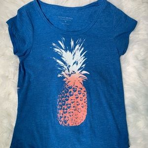 Lucky Brand Small Pineapple Blue Shirt